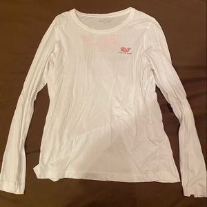 Brand new white and pink vineyard vines shirt size girls large